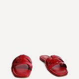Fletcher Red Croc Slider Sandals