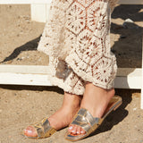 Fletcher Gold Slider Sandals
