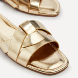 Fletcher Gold Slider Sandals