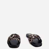 Fletcher Leopard Print Slider Sandals