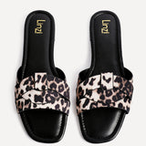 Fletcher Leopard Print Slider Sandals