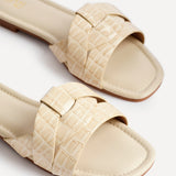 Fletcher Nude Croc Slider Sandals