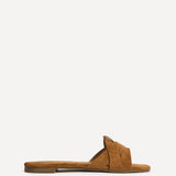 Fletcher Tan Suede Slider Sandals