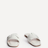 Fletcher White Croc Slider Sandals