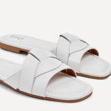 Fletcher White Slider Sandals