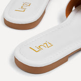 Fletcher White Slider Sandals