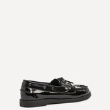 Frame Black High Shine Boat Shoes