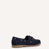 Frame Navy Faux Suede Boat Shoes