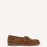 Frame Tan Faux Suede Boat Shoes