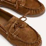 Frame Tan Faux Suede Boat Shoes