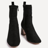 Francisco Black Heeled Ankle Boots