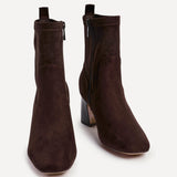 Francisco Brown Heeled Ankle Boots