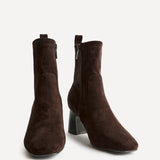 Francisco Brown Heeled Ankle Boots