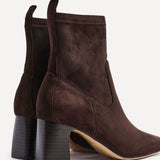 Francisco Brown Heeled Ankle Boots