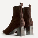 Francisco Brown Heeled Ankle Boots