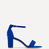 Legacy Wide Fit Blue Faux Suede Block Heels