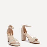 Frankie Nude Faux Leather Heeled Sandals