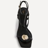 Foolish Black T-Bar Heels