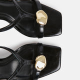 Foolish Black T-Bar Heels