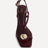 Foolish Burgundy T-Bar Heels