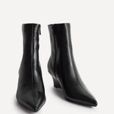 Gallery Black Faux Leather Ankle Boots