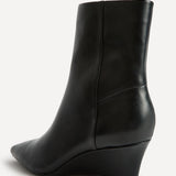 Gallery Black Faux Leather Ankle Boots