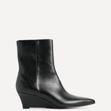 Gallery Black Faux Leather Ankle Boots