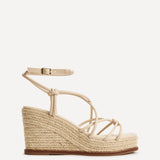 Gazed Nude Wedge Sandals