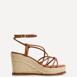Gazed Tan Wedge Sandals