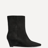 Genesis Black Wedge Heel Ankle Boots