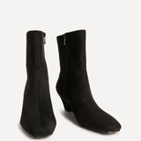 Genesis Black Wedge Heel Ankle Boots
