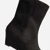 Genesis Black Wedge Heel Ankle Boots