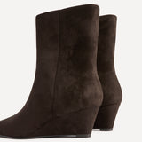 Genesis Brown Wedge Heel Ankle Boots