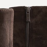 Genesis Brown Wedge Heel Ankle Boots