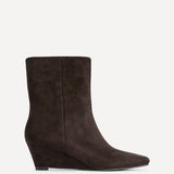 Genesis Brown Wedge Heel Ankle Boots