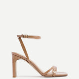 Gesture Tan Faux Leather Heeled Sandals