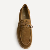 Gianni Mens Tan Suede Leather Boat Shoes