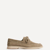 Gianni Mens Taupe Suede Leather Boat Shoes