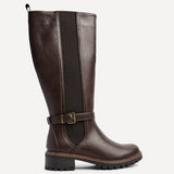 Gilded Brown Long Low Boots