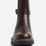 Gilded Brown Long Low Boots