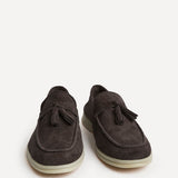Giorgio Mens Brown Suede Leather Tassel Loafers