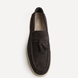 Giorgio Mens Brown Suede Leather Tassel Loafers