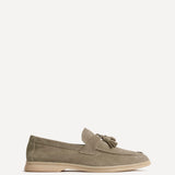 Giorgio Mens Taupe Suede Leather Tassel Loafers