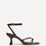 Glazed Brown Heeled Sandals