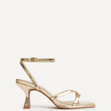 Glazed Gold Heeled Sandals