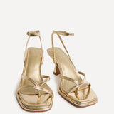 Glazed Gold Heeled Sandals
