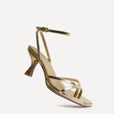 Glazed Gold Heeled Sandals