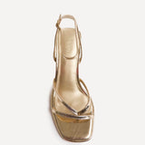 Glazed Gold Heeled Sandals