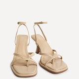 Glazed Nude Heeled Sandals