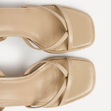 Glazed Nude Heeled Sandals